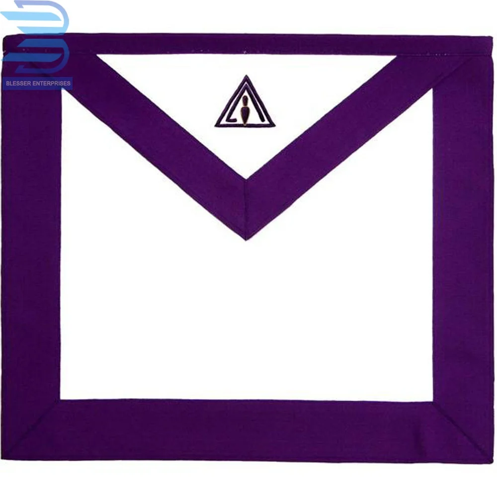 Masonic Regalia Council Royal & Select Master RSM Member Purple Apron With Flap