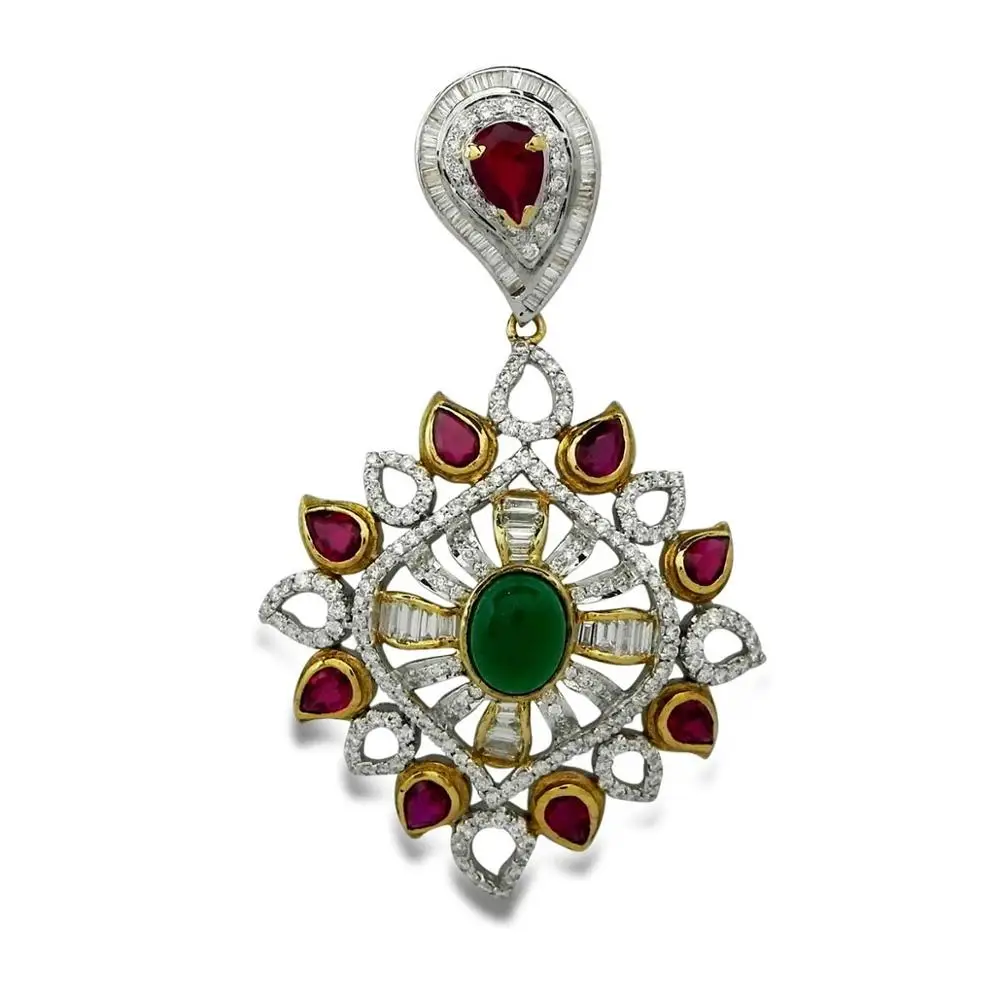 
Diamond Pendant 14K Gold Design Round Shape Unique Design Real Natural Round Custom Diamond Pendant for Women at Factory Price 