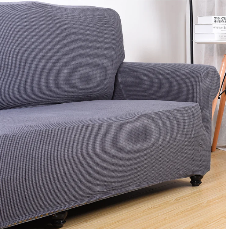 High quality Comfortable Feel Wholesale Suede Fabric Full Set 3pcs Sofa Cover With Plain Basic Style Exported From Vietnam