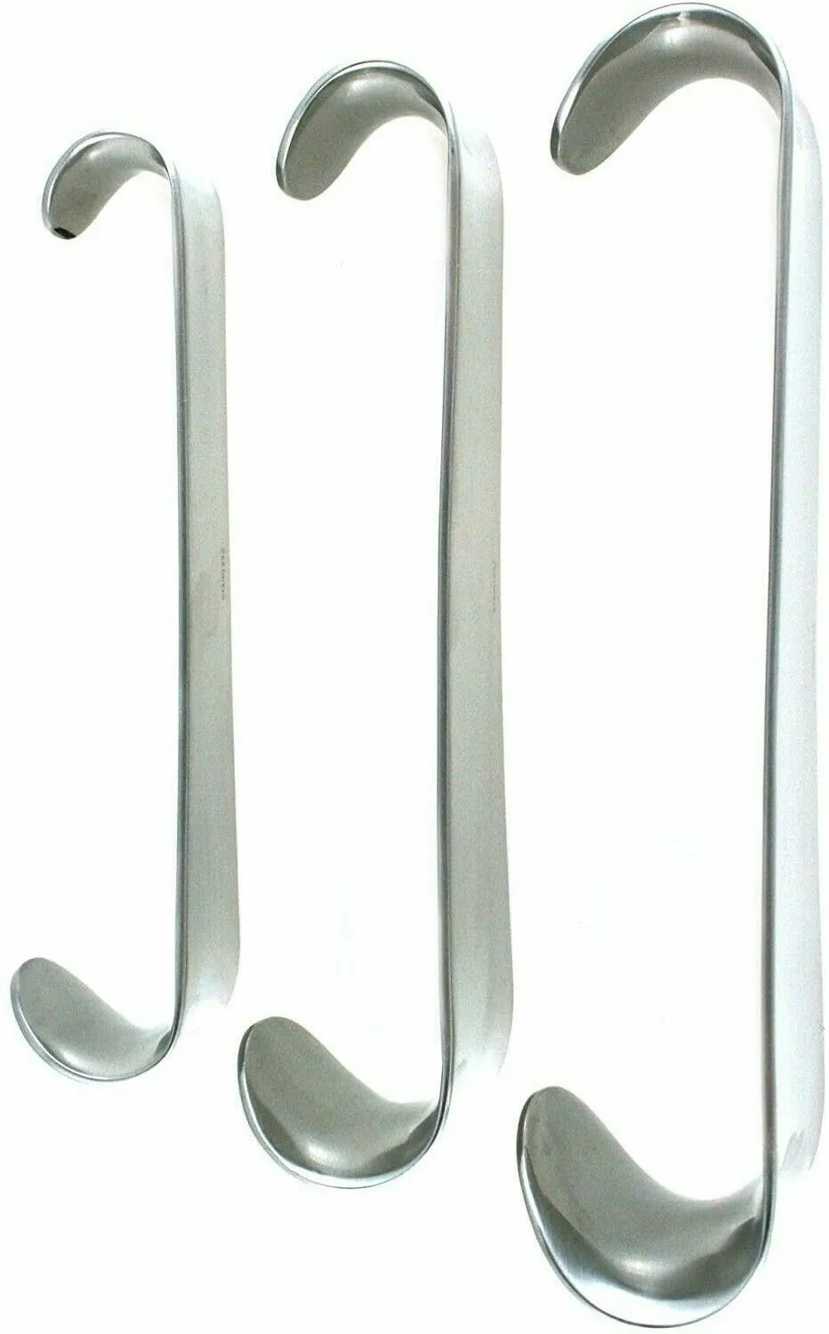 roux retractor double ended set of 3 small medium and large steeliness steel