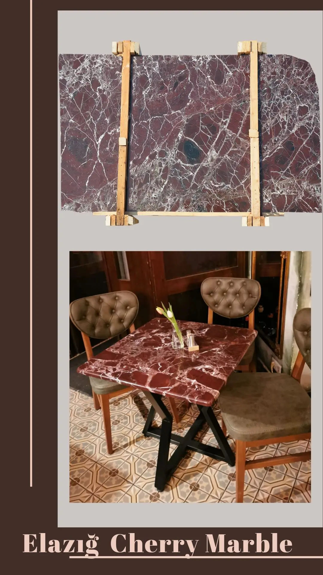 Hot Sale and Best Price ! Red Color %100 Natural Stone Rosso Levanto Marble