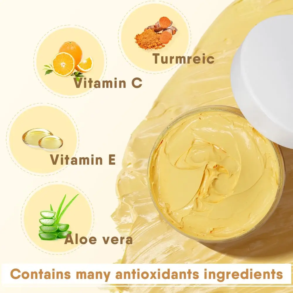 Turmeric Clay Maskss OEM/ODM Private Label Remove Anti Acne Whitening Hydrating Organic Turmeric Clay Facemask