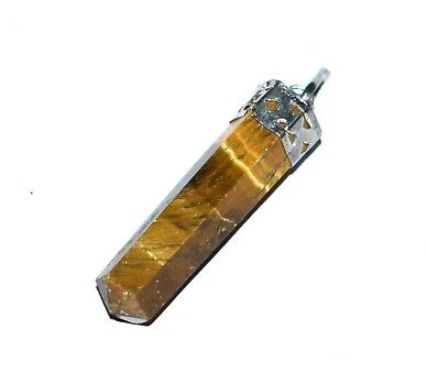 Tiger Eye  Pencil Pendant: Wholesale Gemstone Healing Pendant