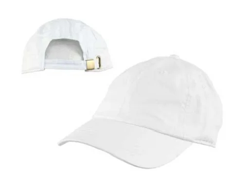 High Quality Fashionable White Cotton Cap with adjustable Clasp - Single Piece