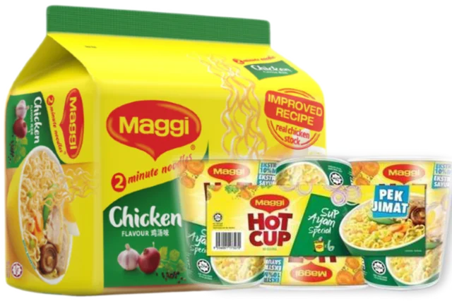 Malaysia Halal Certified Instant Chicken Soup Ramen Noodle 5 x 77g