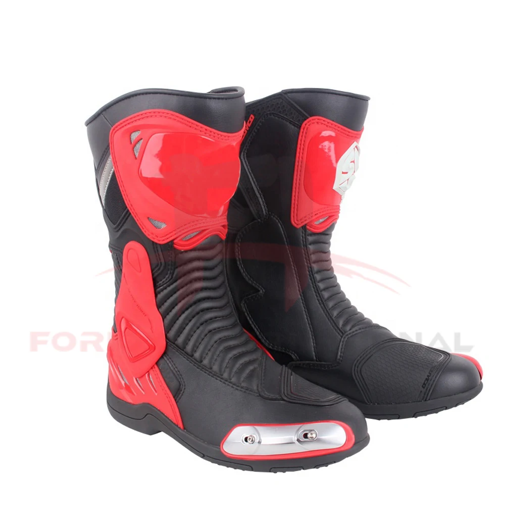 
Leather Outdoor Motorcycle Running Touring Trainers Boots Racing Motorbike Shoes 