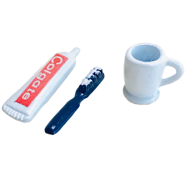 
Miniatures Accessories Tooth Brush and Paste Set for Children DIY 