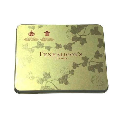 rectangle cosmetic aluminium metal tin can box for perfume