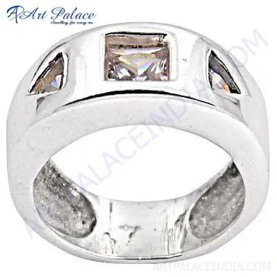 925 Sterling Silver Classic Design Mount Ring 925 Sterling Silver CZ Diamond Engagement Mountings Ring