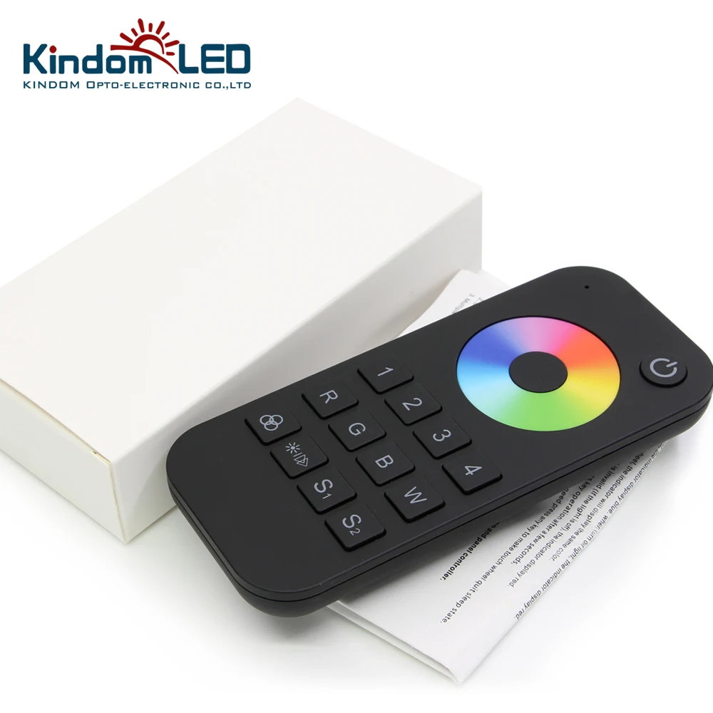 RT9 2.4G Wireless LED RGB RGBW Strip Remote 4 zones Touch Wheel RF Remote Controller