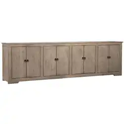 Modern design recycled solid wood light white wash cabinet natural  sideboard
