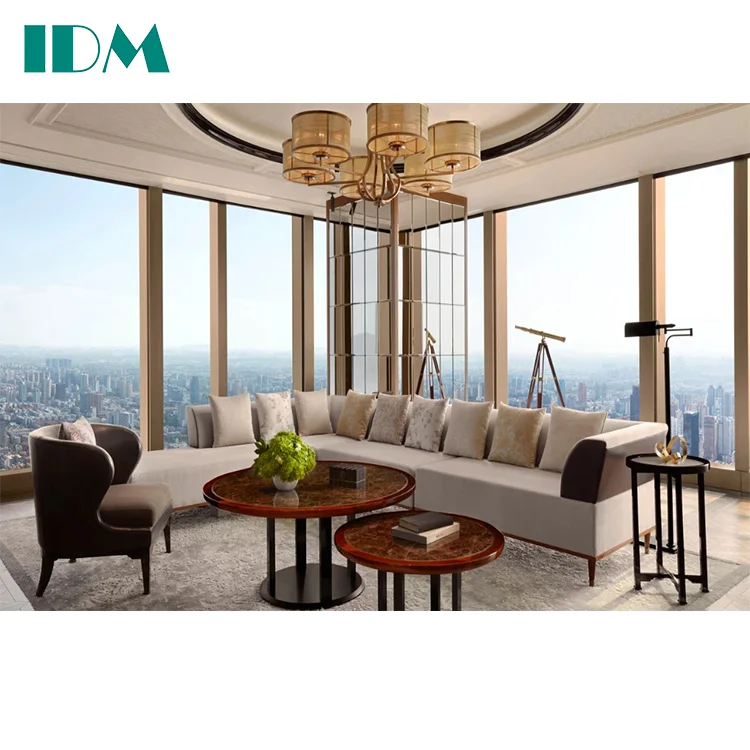 IDM-A55 Hotel Furniture Manufacturer Customized Modern Bed Set Hotel Bedroom Furniture Set Wooden Furniture