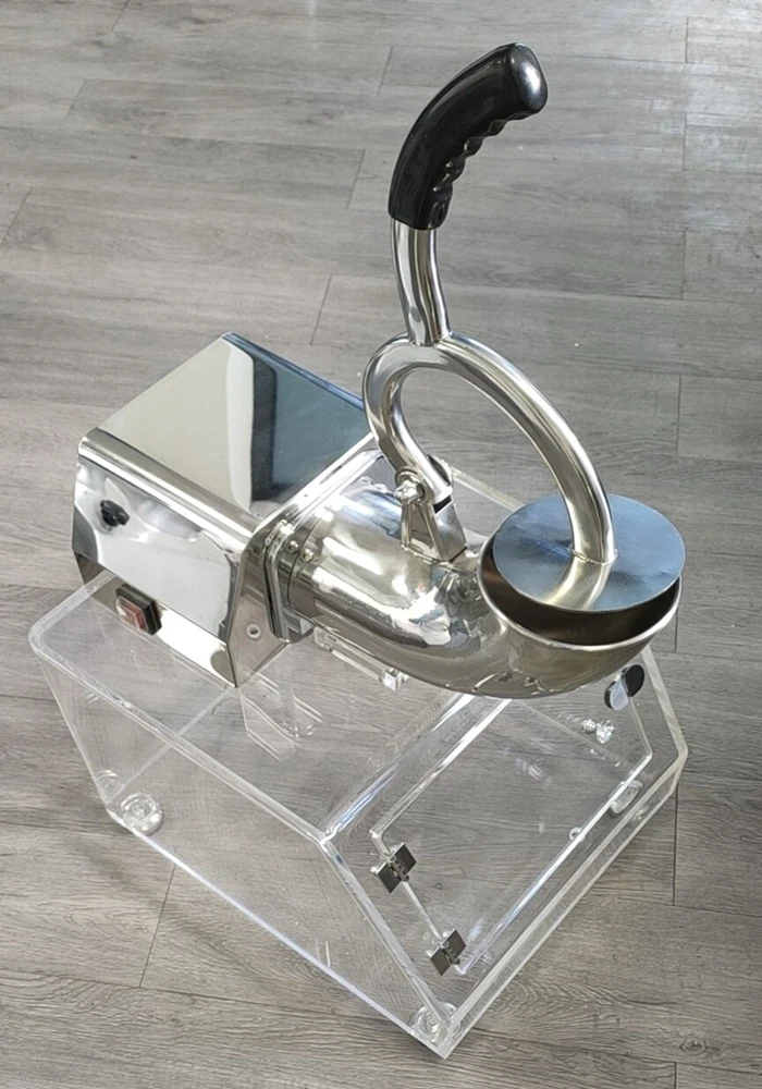 Electric Stainless Steel Snow Cone Maker Automatic Ice Crusher Machine Kitchenware with Customized Logo for Household Use