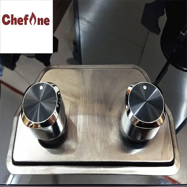 Premium Quality New Style Black ChefOne 2 Hyper Burner Built-in Tempered Glass Gas Stove for Kitchen