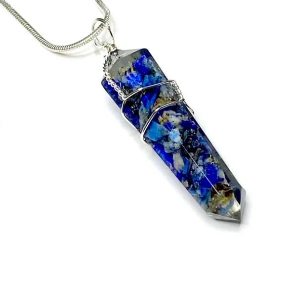 Оптовая продажа кулон из лазурита оргонита ожерелье подвеска ювелирные изделия мощный с кристаллами