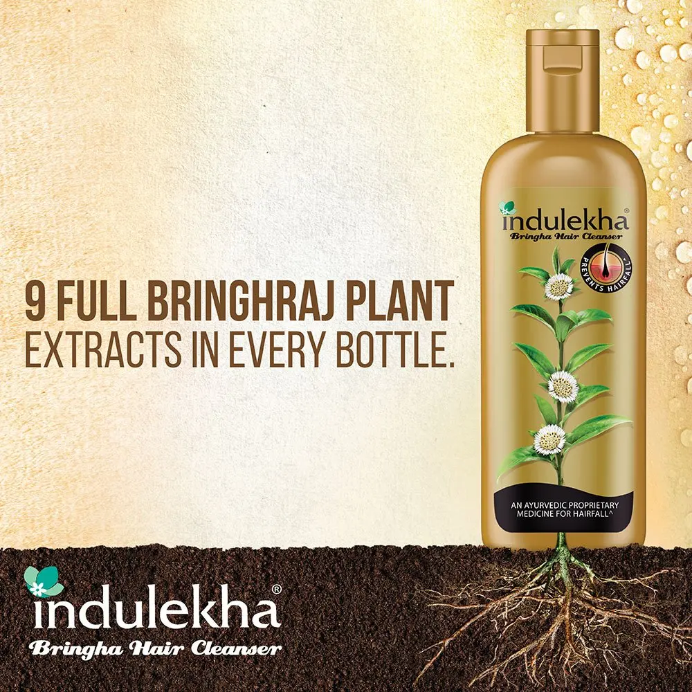 Indulekha Bringha Hair Cleanser Shampoo | Herbal Hair Oil Suppliers from India