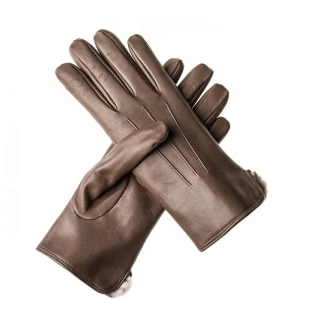 
Fashion Winter Dressing Leather Gloves Fashion Leather Gloves Fur Lining 
