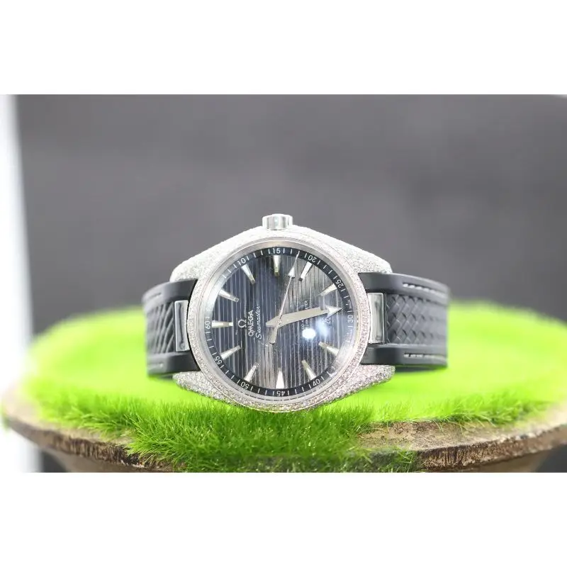 Лидер продаж, высококачественные водонепроницаемые часы с натуральными бриллиантами, Роскошные мужские часы с бриллиантами из нержавеющей стали, часы с натуральными бриллиантами