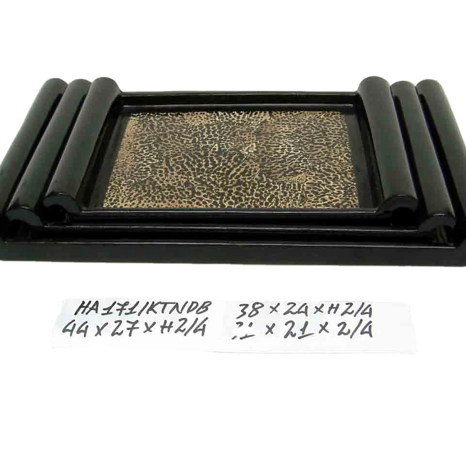 
Set of 3 rectangular egg-cell lacquer trays, Vietnam handicrafts, for home-decor, tableware, kitchenware, houseware. 