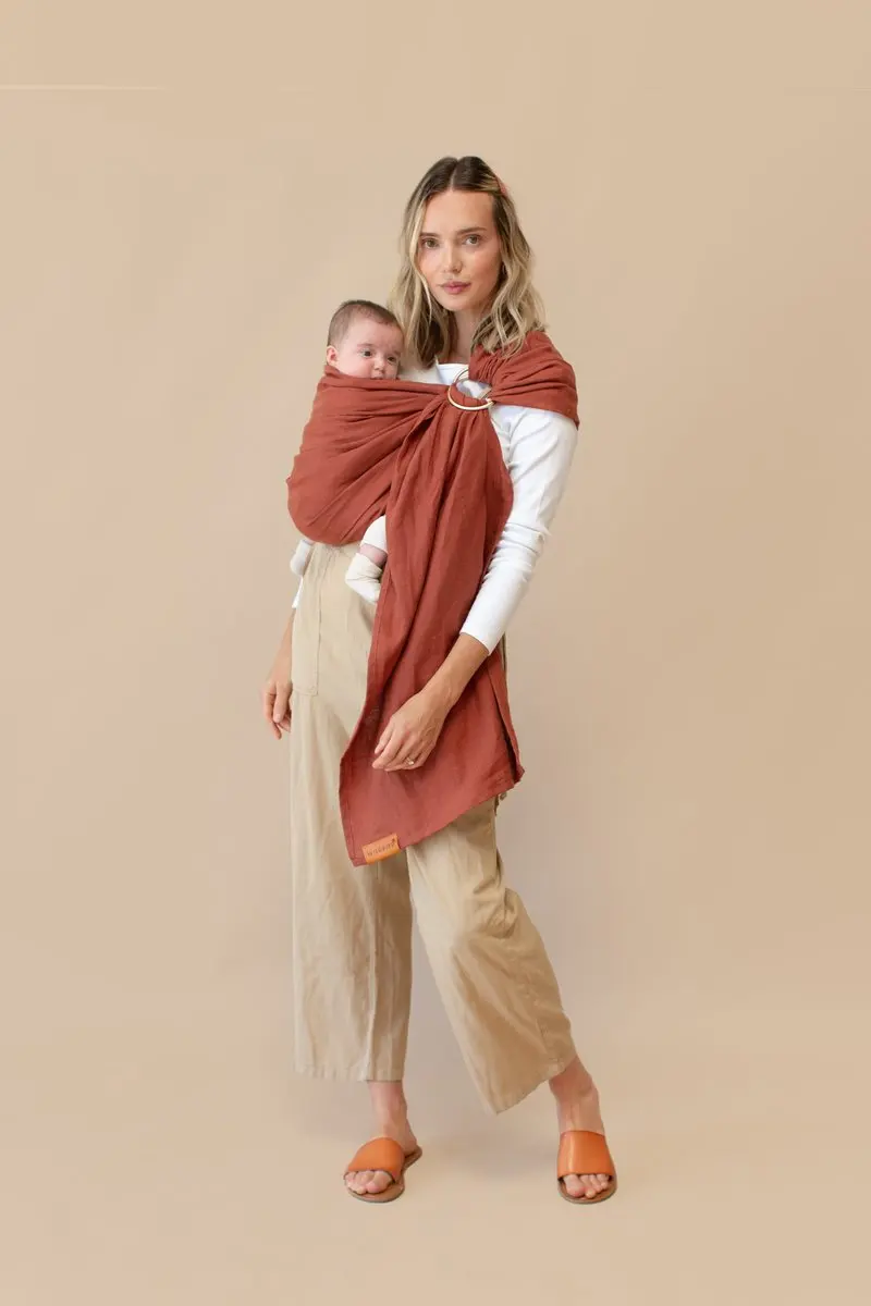 
High Stretch 100% comfortable Bamboo Ring Sling breathable fabric Baby Sling Ring Carrier 