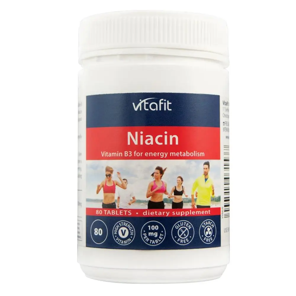 Vitafit Niacin | Поддержка здорового кровообращения кровяного давления и уровня