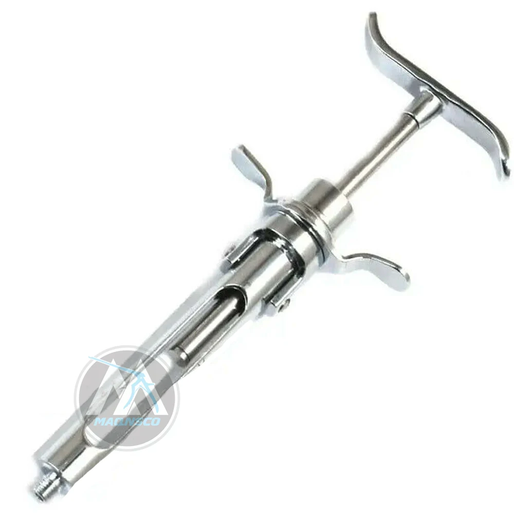 Dental Syringe Self Aspirating Stainless Steel Instrument Red