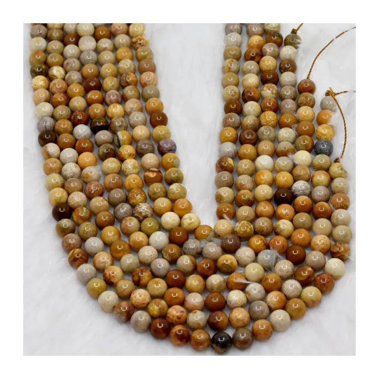 Loose Gemstone Bulk Selling Multiple Usage Natural Pure Coral 8mm Round Beads