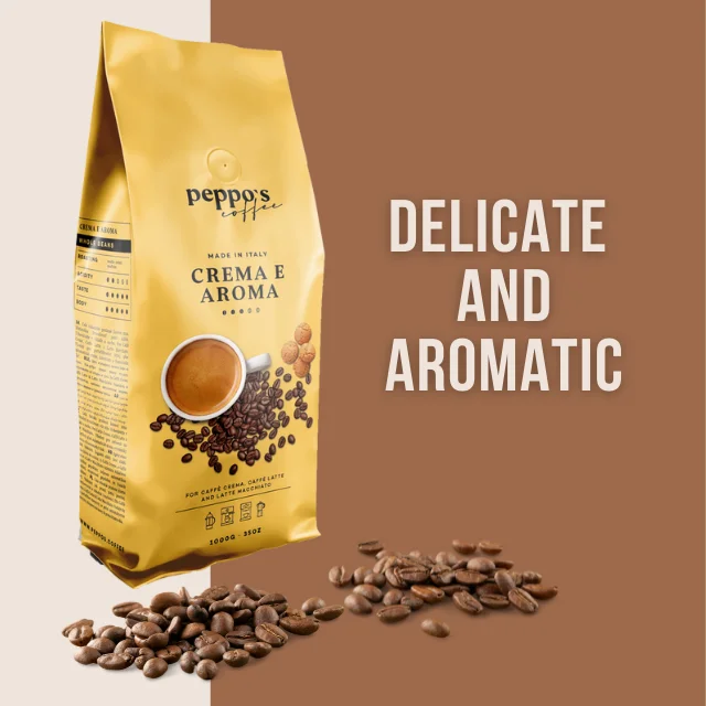 Лучшее итальянское качество 1 кг слегка шоколадных ароматизированных 100% кофе Арабика эспрессо на