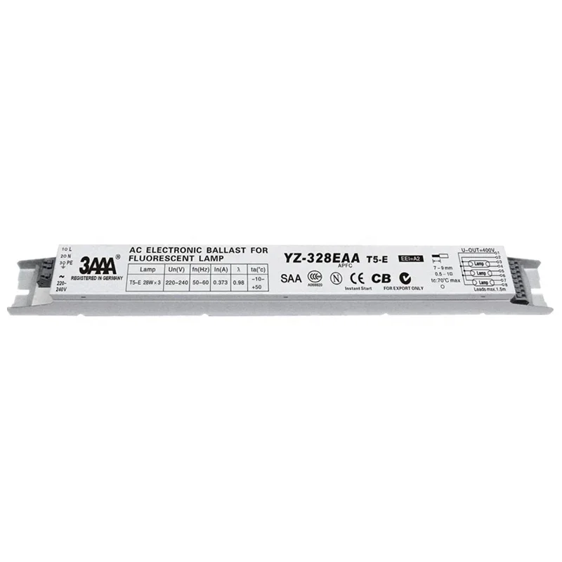 3AAA YZ-328EAA выпрямителя T5-E 220-240V 3*28W T5 электронные балласты 198V - 254V для T5 Хо люминесцентная лампа