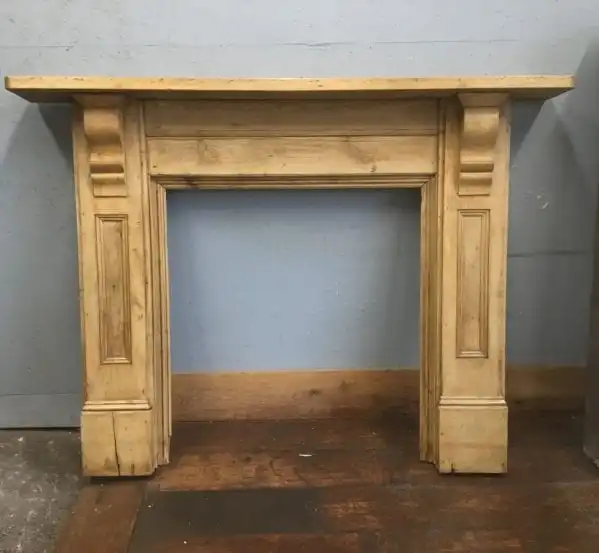 Teak Mahogany Wood Modern Carving Antique Colonial Fireplace