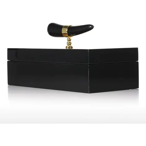 
LUXURY DESIGN Rectangular Jewellery Box With Horn Stripes for jewellery storage, home decoration horn box at wholesale price 