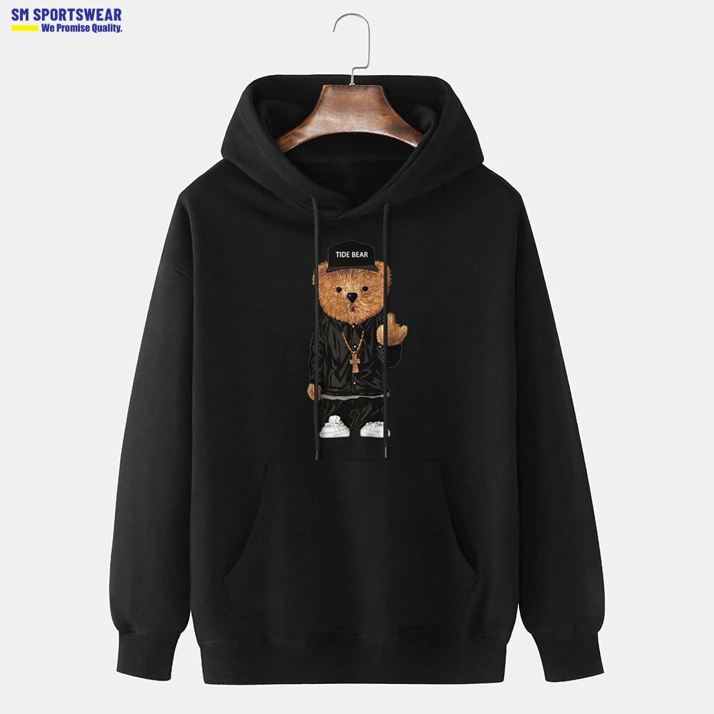 Мужские толстовки и свитшоты большого размера на заказ 400 г/м2 100% хлопок флисовый пуловер с вашим логотипом