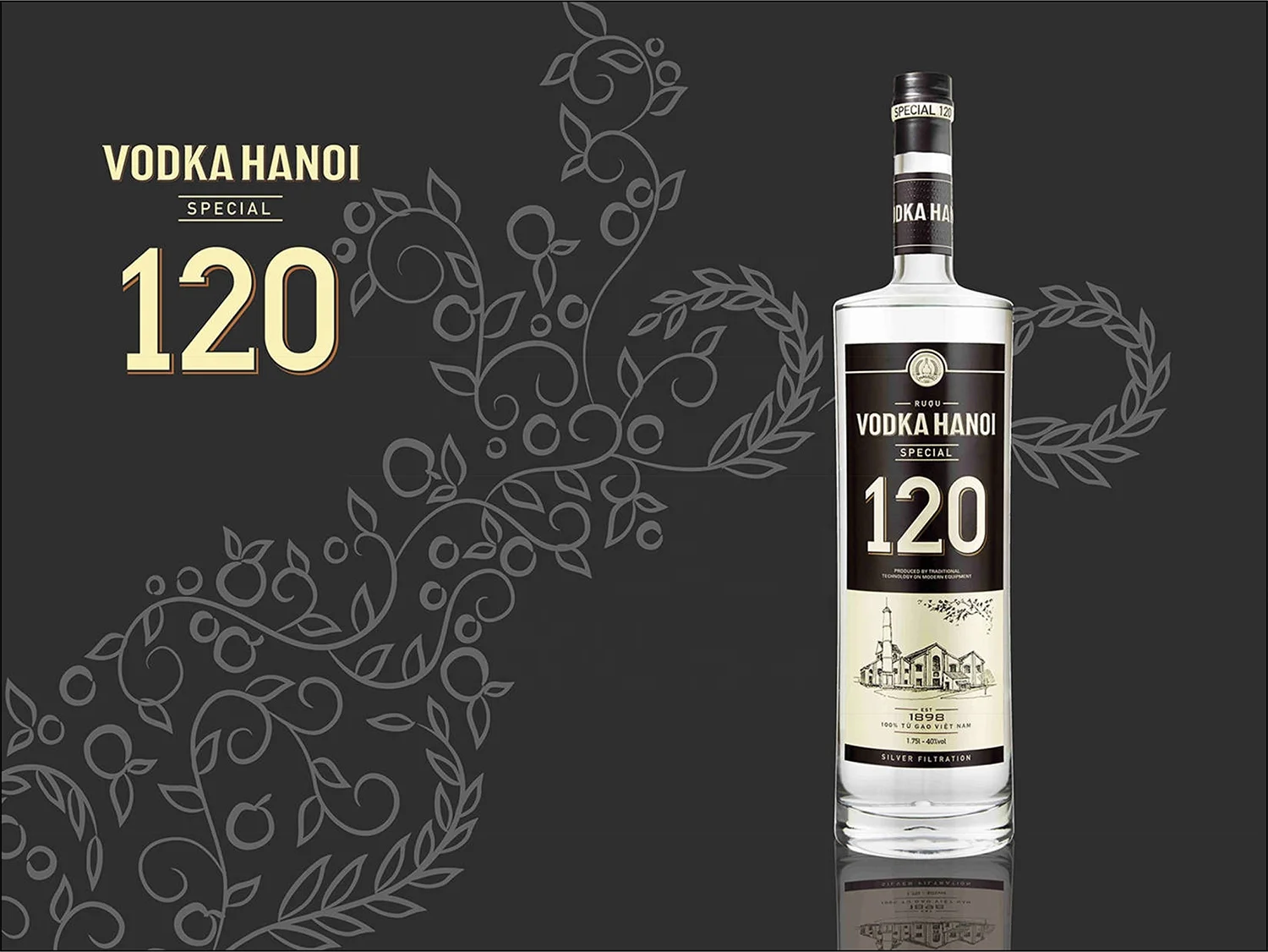 New Arrival Premium quality vodka and spirits 40% 1.75L Halico factory Vodka Hanoi Special silver filtration from Vietnam