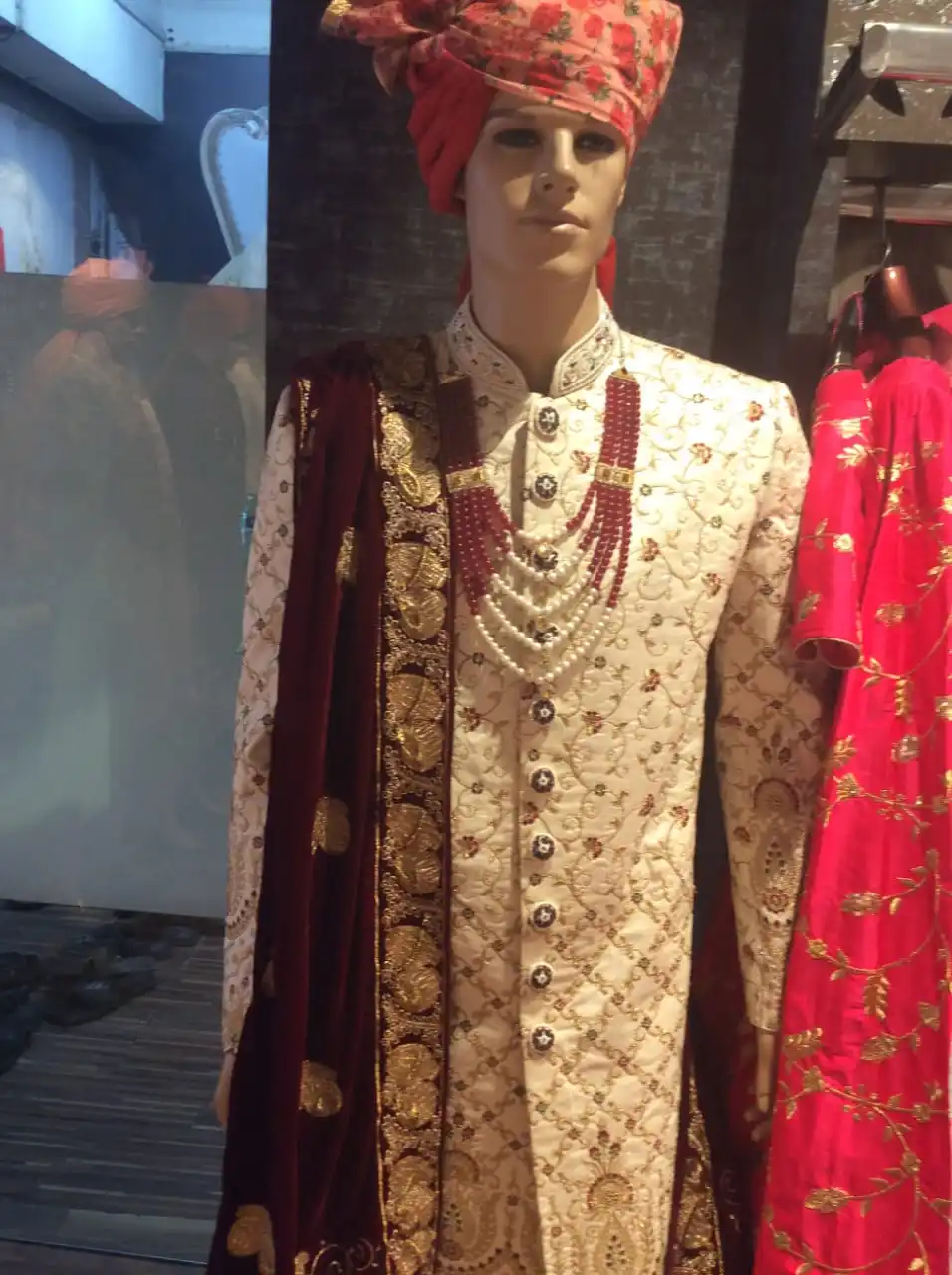  Свадебный костюм Блейзер/костюм KURTA DHOTI SALWAR из чистой ткани шервани для мужчин индийское платье модный Болливуд оптовая