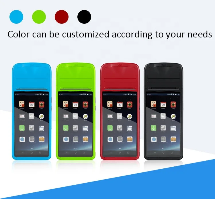 5.5 Inch Mobile All In One Smart POS Payment Terminals Machine Systems Handheld Android Terminal PDA POS System with Printer