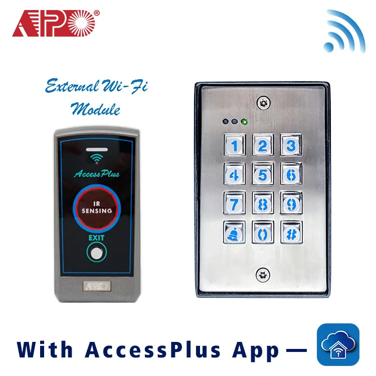 Compact Size Home Office Use Smart Access Control Systems Keypad iOS Android App Control Metal Housing Surface Mount Door Entry