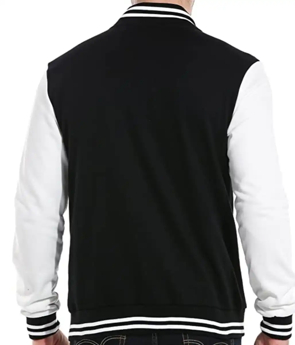  Мужская Черная Куртка Varsity в бейсбольном стиле