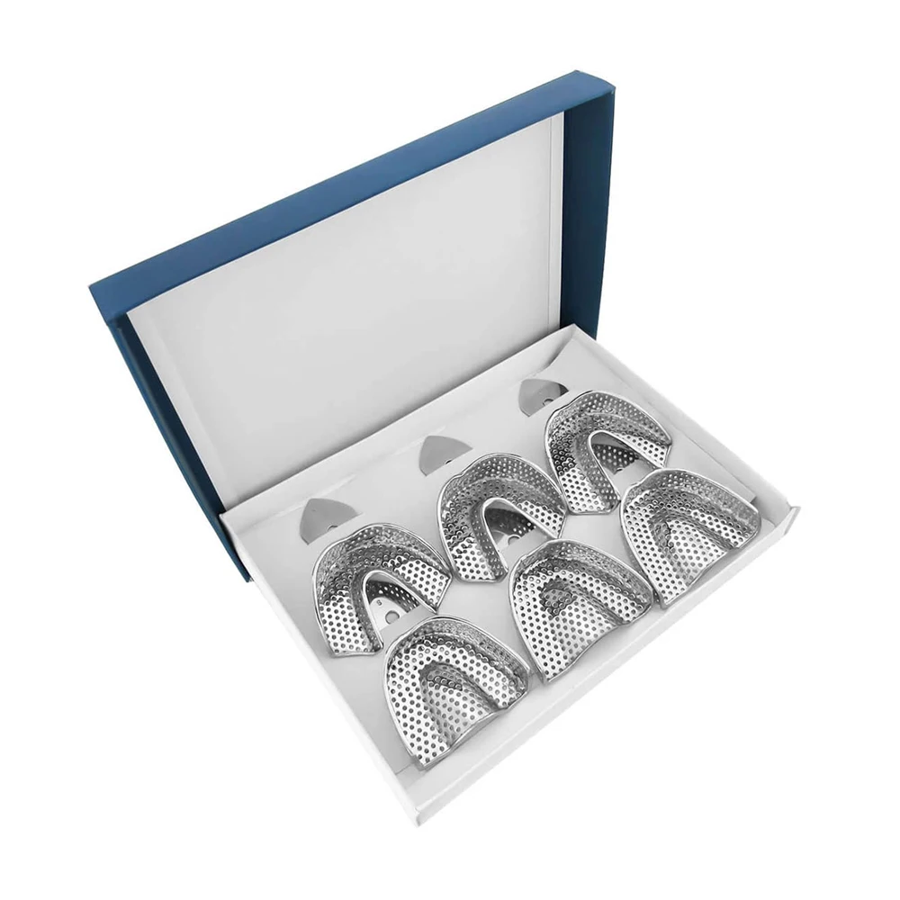 Хит продаж набор стоматологических оттисков/набор оттисков из нержавеющей стали 6 шт. в коробке