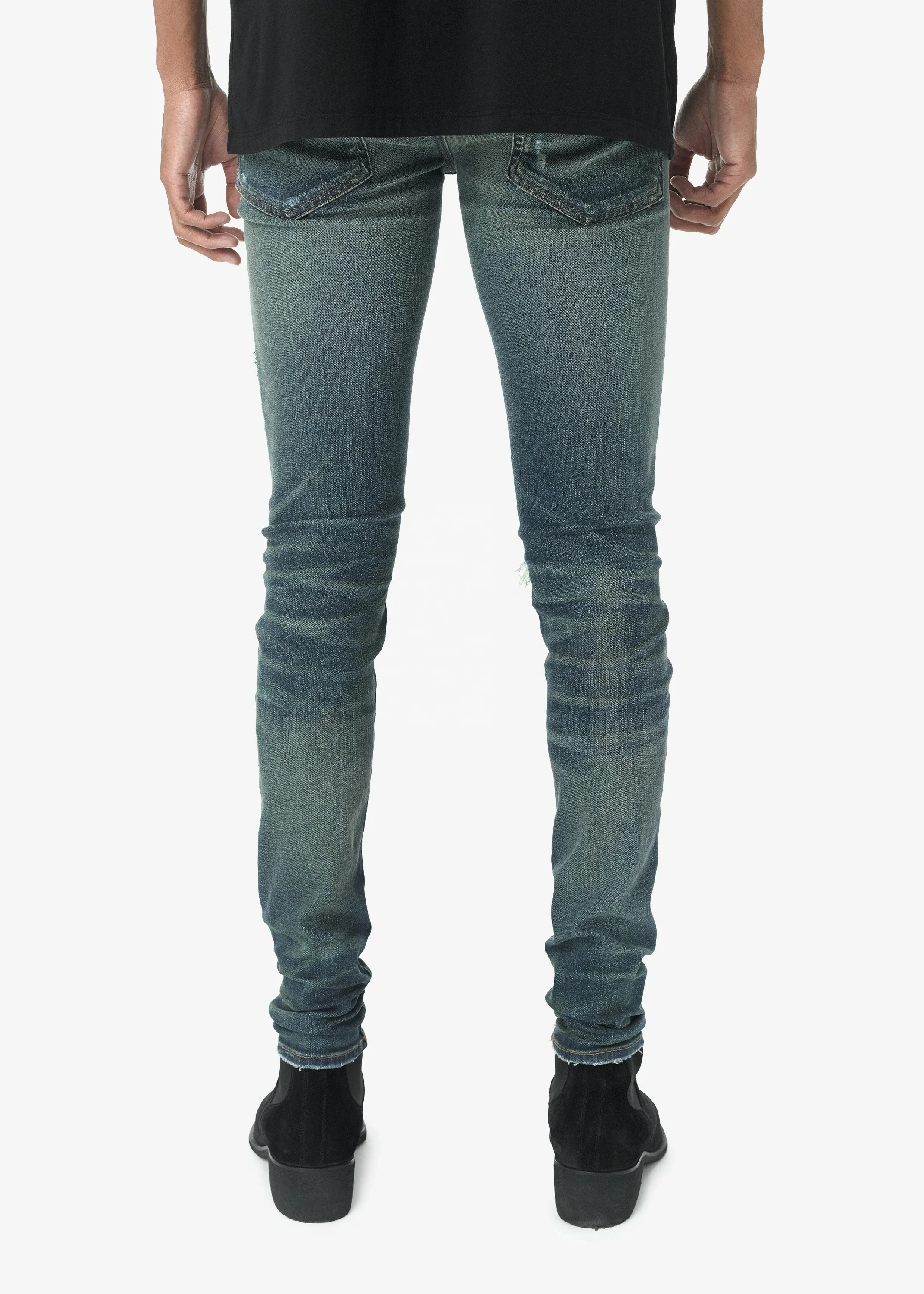 OEM new designs wholesale china private label biker paint mens jeans in bulk