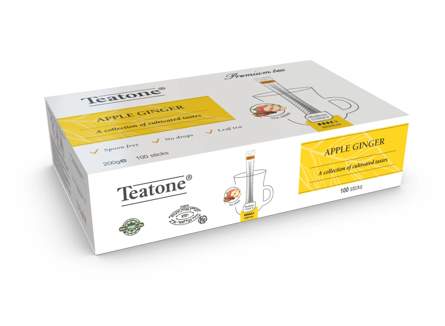 Яблочный имбирный чай в палочке TEATONE 100 палочек индивидуальной упаковке * 2 г высокое качество