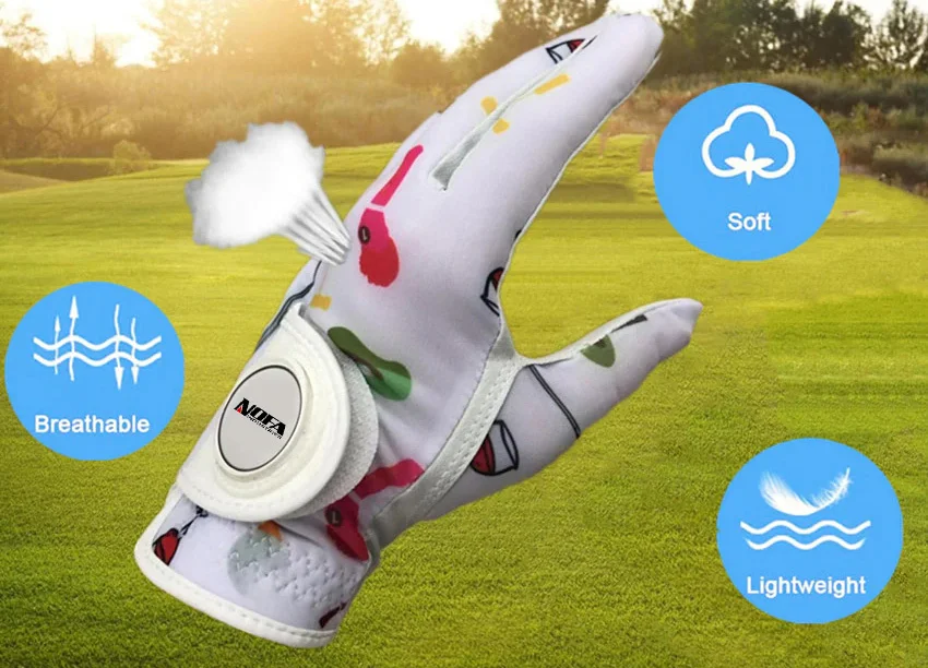 Custom Made OEM Gloves Breathable Sheepskin Leather Men Golf Glove Left and Right Hand Gloves