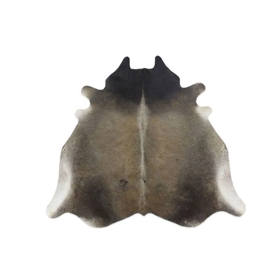 Grey Cowhide Real Leather Hair-on for home and office indoor and outdoor decoration Handmade Carpets and Rugs