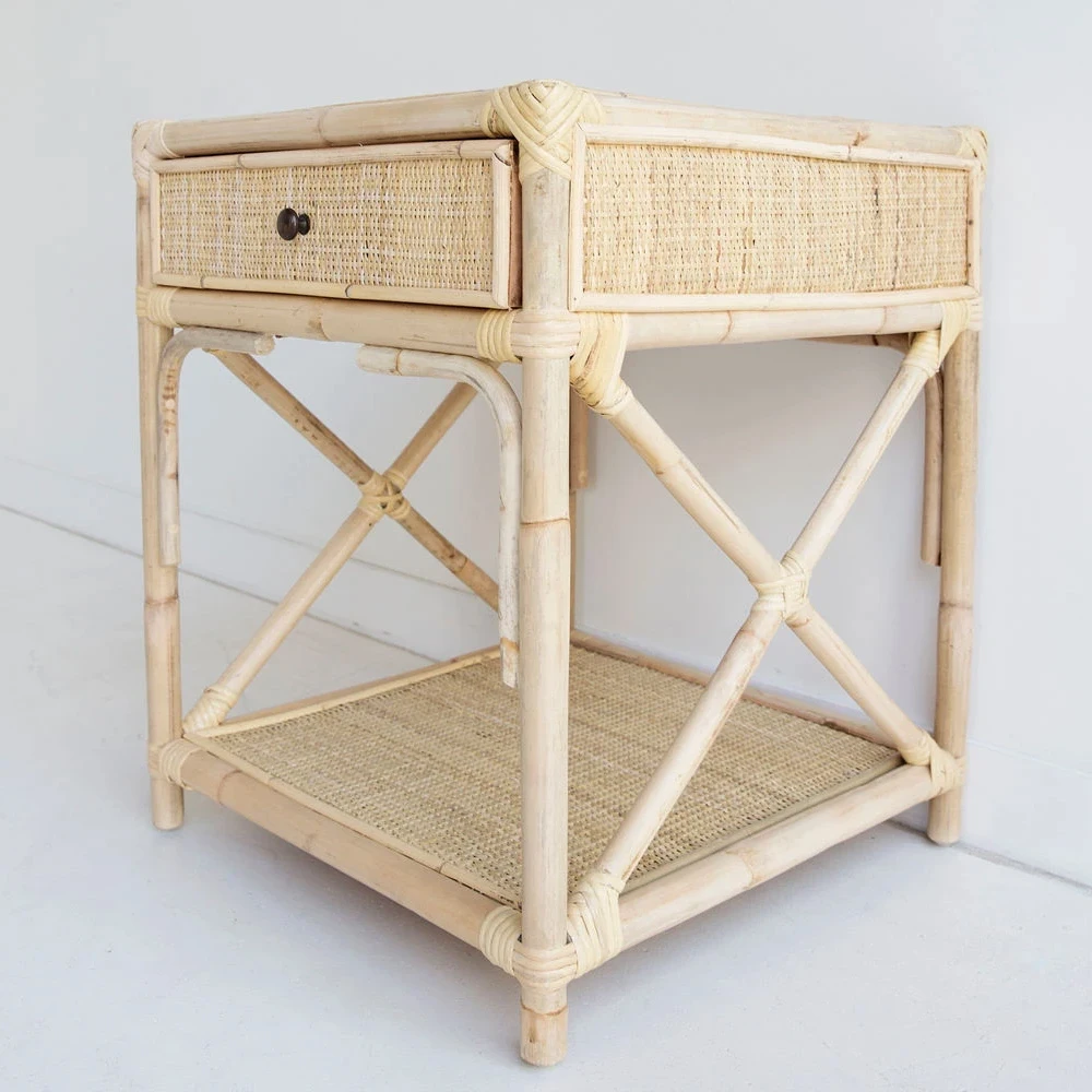 
Best NEW 2021 Rattan Table Bedside Drawer in Bulk Wholesale, Made in Vietnam 