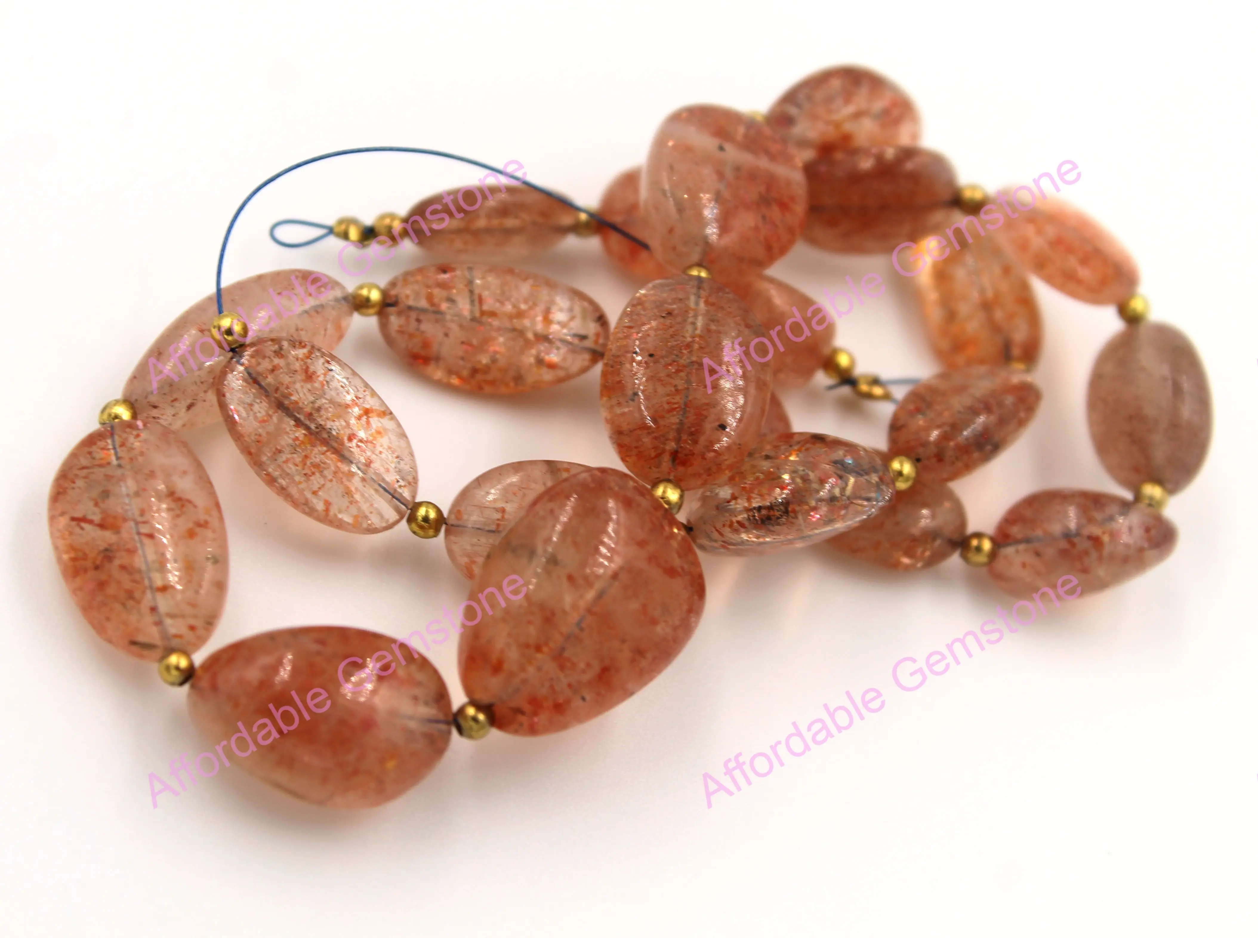 Natural Sunstone Nugget shape gemstone Drilled Gemstones Polished Jewelry Making stone Cut Stones Loose Stone Size 8 to 12 mm