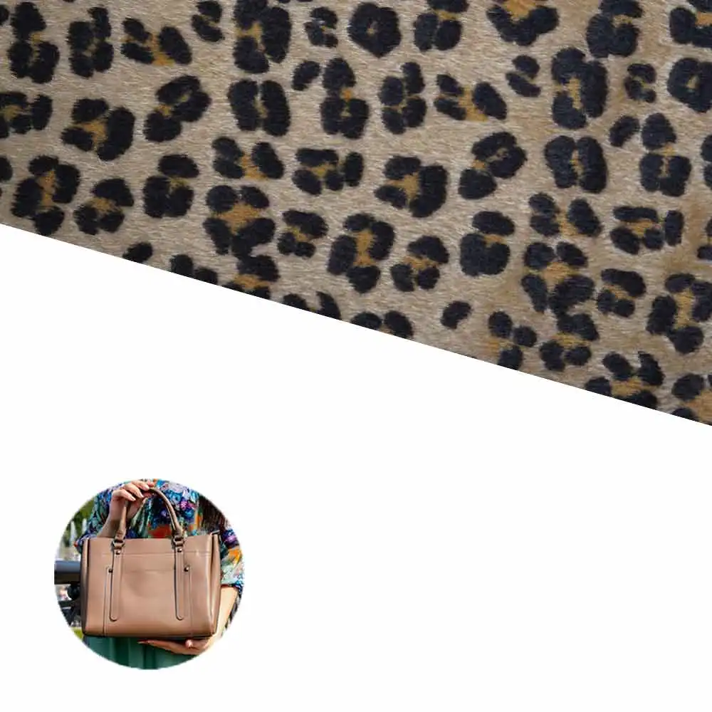 amazon hot selling polyester faux leather vinyl animal gray patterned fur  fabric for iphone xr case