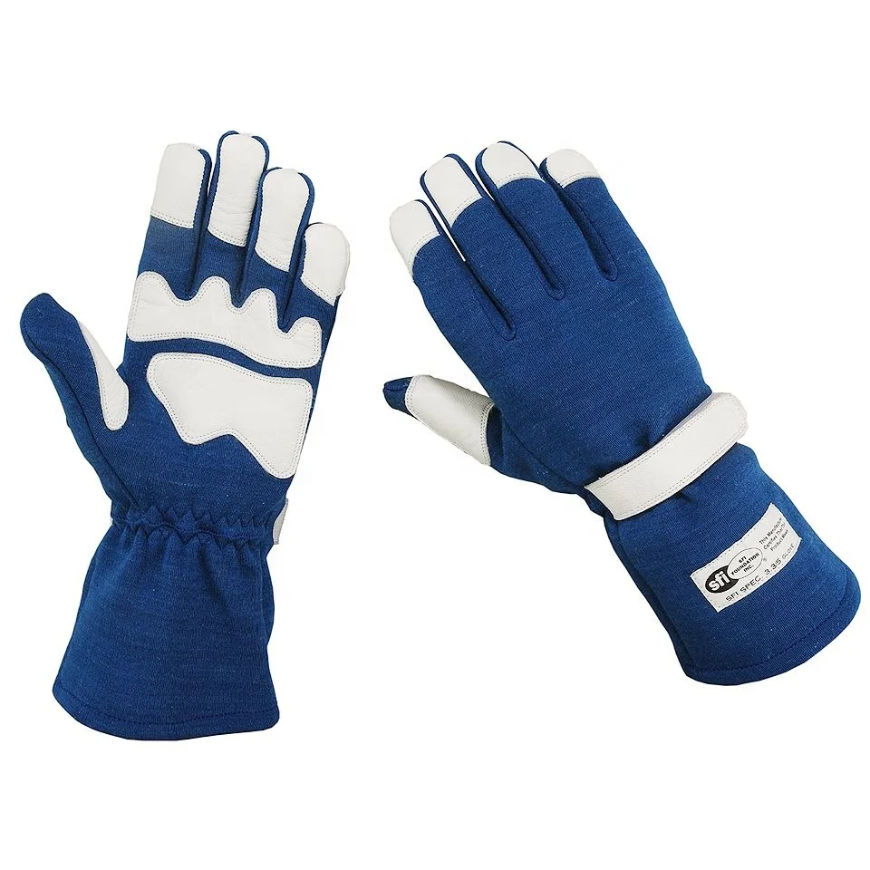 Custom All Weather Breathable Fireproof SFI 3.3/5 Nomex Auto Car Sports F1 Car Racing Gloves For Adult