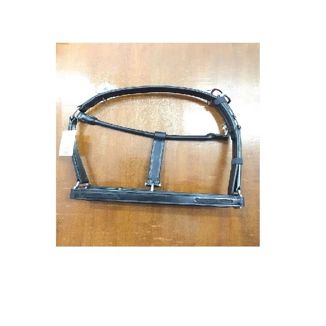 HIGH QUALITY LEATHER HALTER WITH 8 cm LONG EMPTY CHANNEL ON BOTH SIDE OF NOSE PIECE