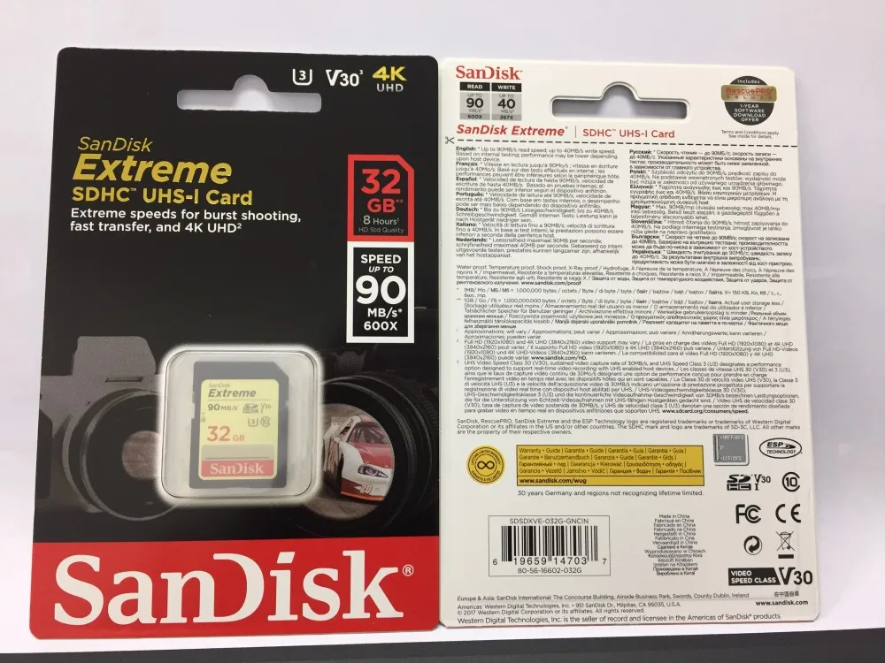 SD Memory Card U3 V30 32GB