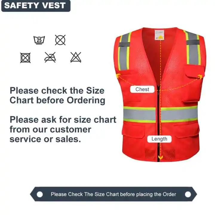 Hot Sale Of Custom Logo With Pockets Construction Wholesale High Visibility Reflective Safety Vest