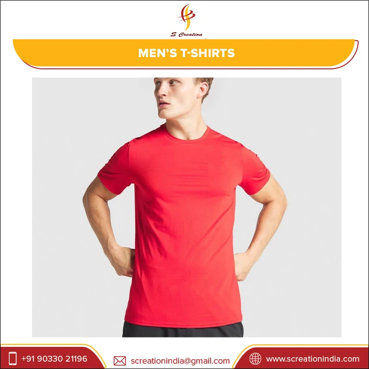 Low MOQ Customized OEM Men Gym Sports Running T Shirts Slim Fit Dry 100% Polyester Stretchable T-shirts